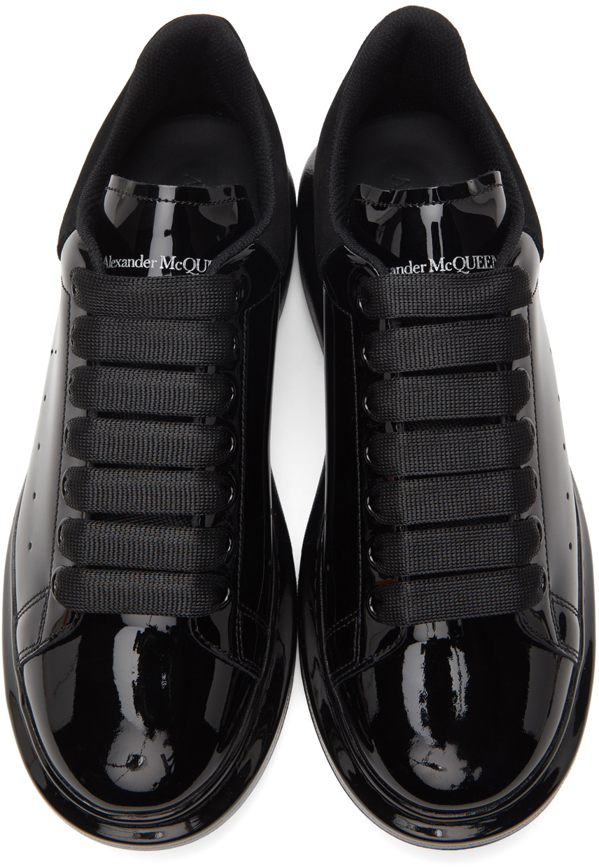 Alexander McQueen Black Patent Oversized Sneakers Alexander McQueen