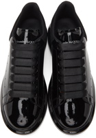 Alexander McQueen Black Patent Oversized Sneakers