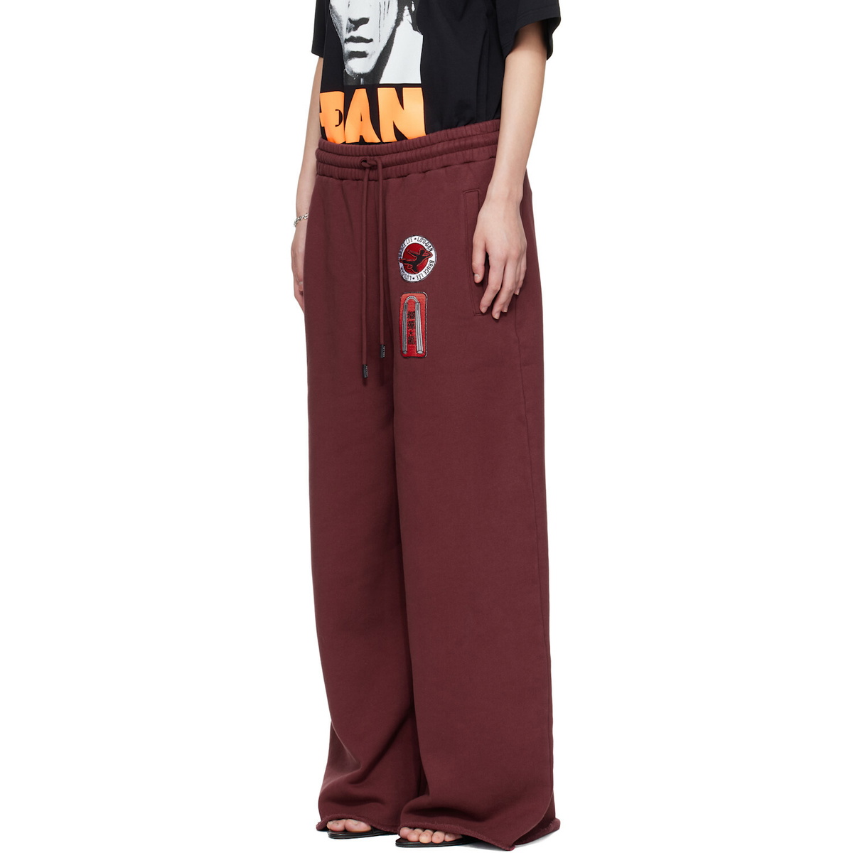 LU'U DAN BRUCE LEE x LỰU ĐẠN Burgundy Gym Sweatpants