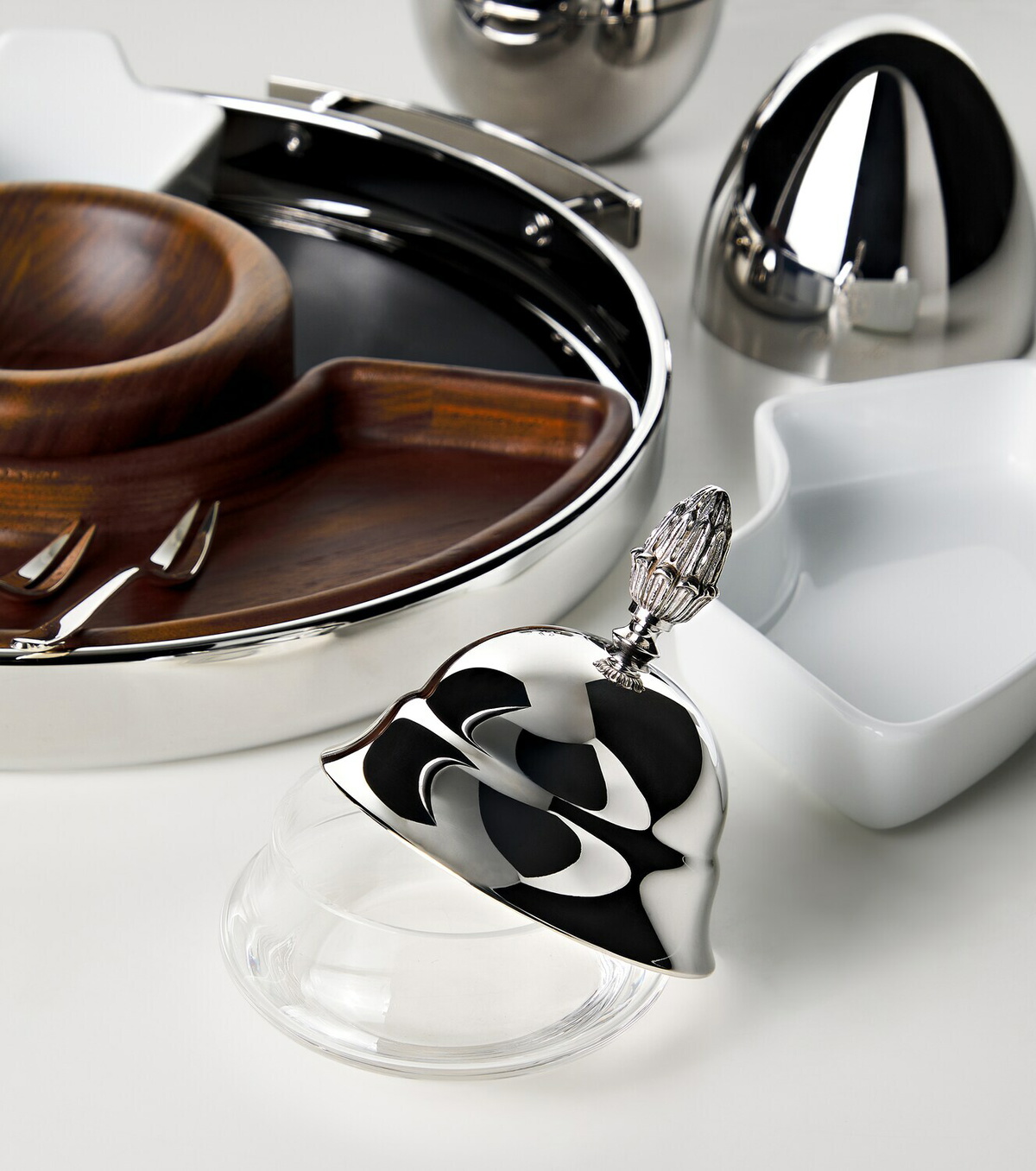 Christofle Malmaison silver-plated butter dish