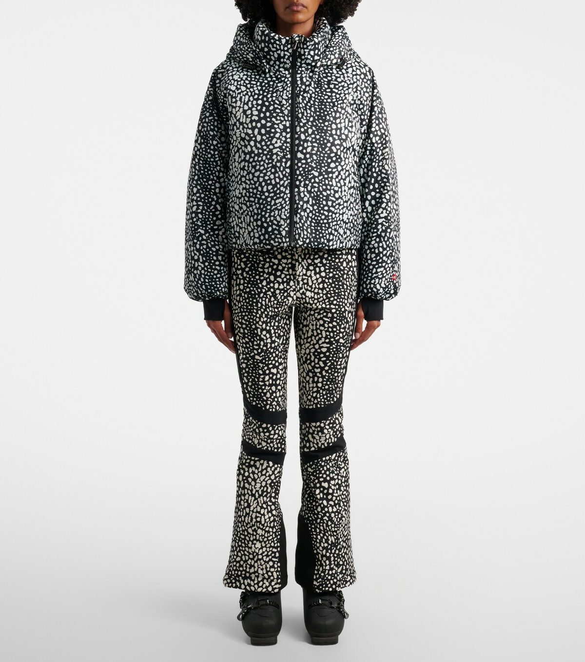 Perfect Moment Bubble leopard-print down ski jacket
