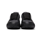 Alexander McQueen Black Perforated Court Trainer Sneakers