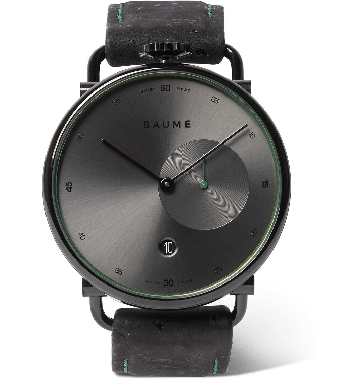 Photo: Baume - 41mm PVD-Coated Stainless Steel and Cork Watch, Ref. No. 10599 - Gray