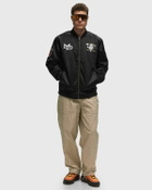 Mitchell & Ness NHL TEAM LEADER SATIN BOMBER VINTAGE LOGO ANAHEIM DUCKS Black Mens Bomber Jacket