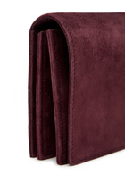 Metier Small Suede Jewellery Pouch - Burgundy - One Size