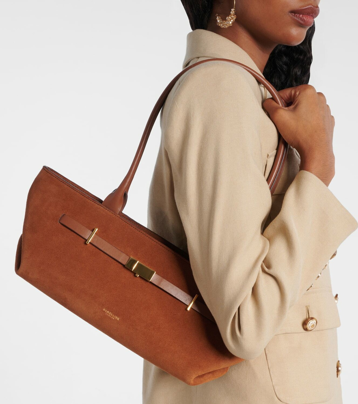 DeMellier New York suede shoulder bag
