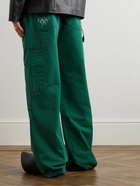 Marine Serre - Straight-Leg Cotton-Blend Twill Cargo Trousers - Green