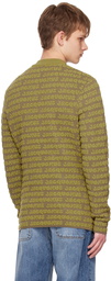 Jacquemus Taupe & Green Le Raphia 'La Maille Luis' Sweater