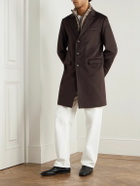 Herno - Quilted Nylon-Trimmed Cashmere Top Coat - Brown