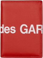 COMME des GARÇONS WALLETS Red Huge Logo Wallet