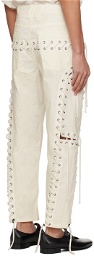 Craig Green White Lace-Up Trousers