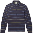 Massimo Alba - Striped Linen Polo Shirt - Blue