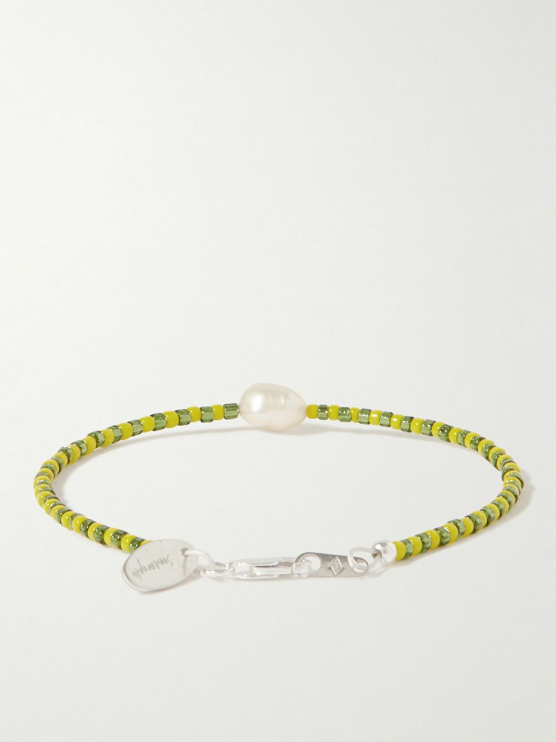Santangelo - Somos Como Niños Sterling Silver and Pearl Beaded Necklace