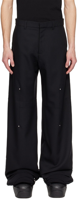 Photo: HELIOT EMIL Black Radial Tailored Trousers