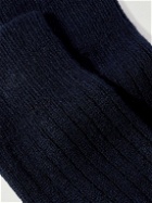 Kingsman - Ribbed Cashmere Socks - Blue