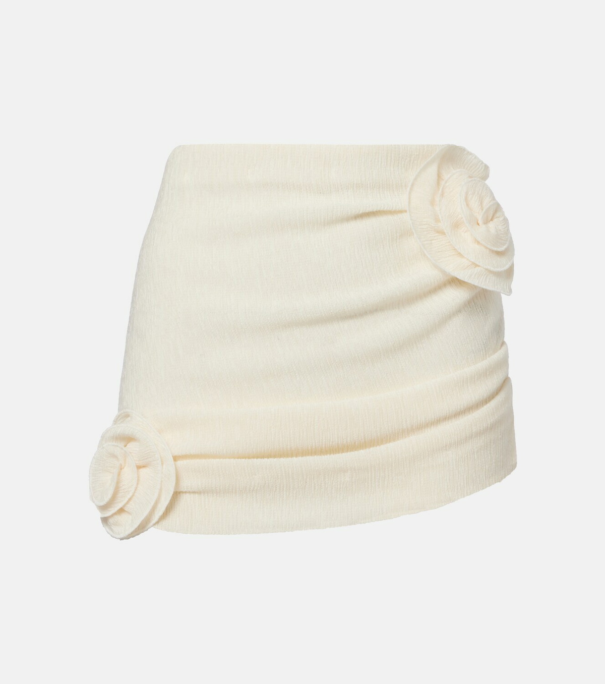 Magda Butrym Floral-appliqué crêpe miniskirt