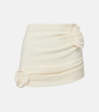 Magda Butrym Floral-appliqué crêpe miniskirt