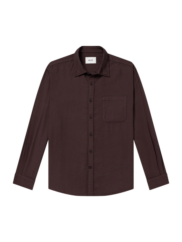 Photo: NN07 - Deon 5027 LENZING™ ECOVERO™ Twill Shirt - Brown