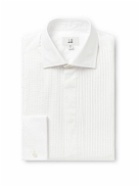 Dunhill - Spread-Collar Bib-Front Pintucked Cotton Tuxedo Shirt - White