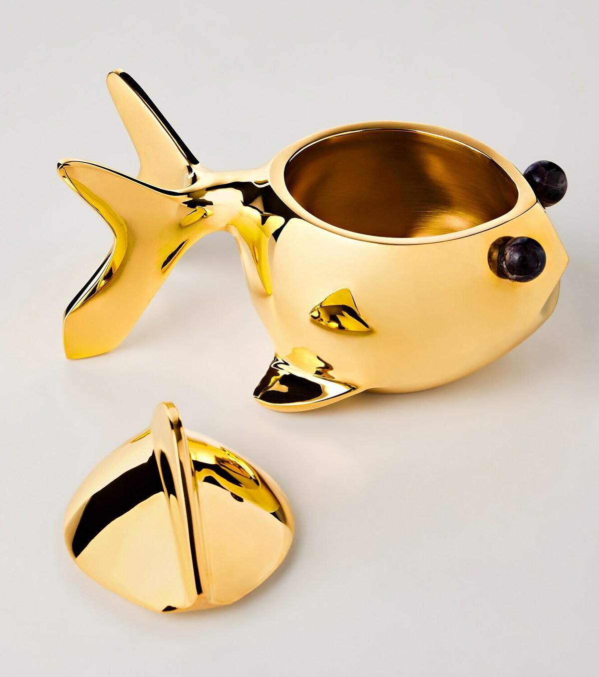 Jonathan Adler Goldfish brass container