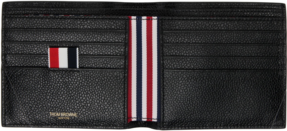 Thom Browne Black Pebble Grain Bifold Wallet