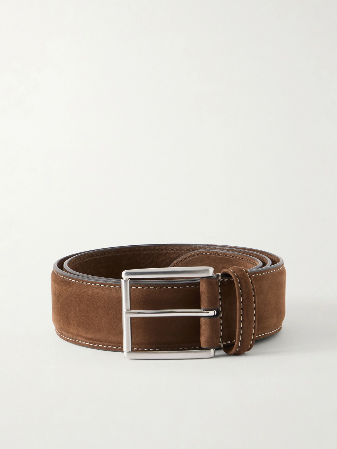 Anderson's - 3cm Suede Leather Belt - Brown