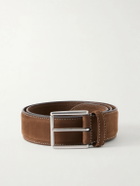 Anderson's - 3cm Suede Leather Belt - Brown
