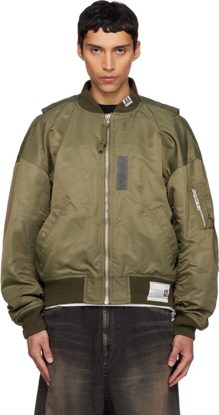 Photo: Maison MIHARA YASUHIRO Khaki Vest Combined Flight Bomber Jacket