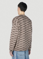 Balenciaga - Logo Jacquard Sweater in Beige