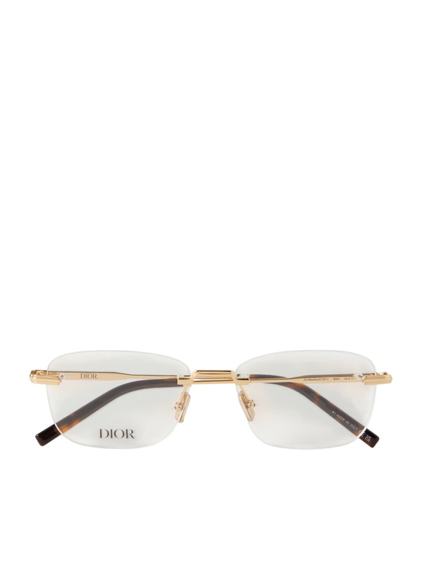 Photo: Dior Eyewear - Black Suito S27U D-Frame Gold-Tone and Acetate Glasses