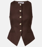 Veronica Beard Hartwell linen-blend twill vest