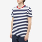 Polo Ralph Lauren Men's Stripe Custom Fit T-Shirt in Cruise Navy/White