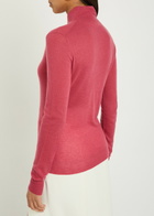 Joseph Mock-neck Cashmere top Dark Pink