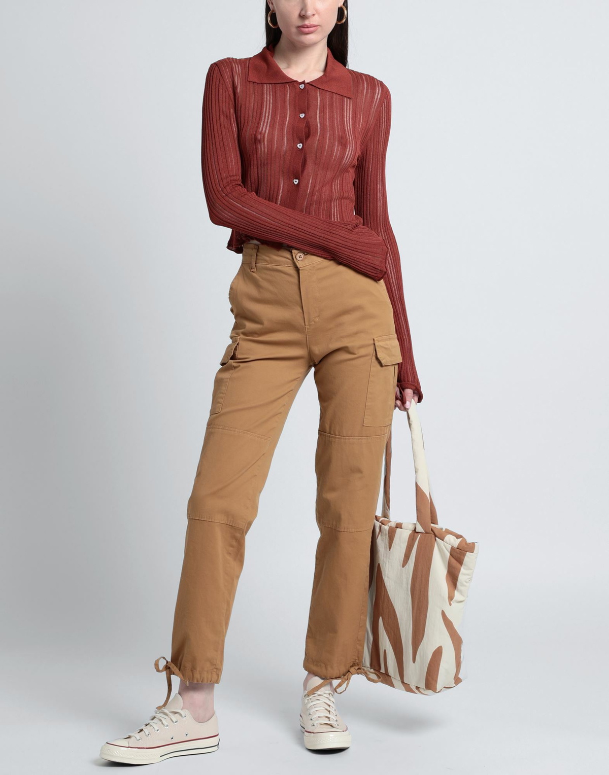 Marco Rambaldi Womens Cardigan in Brown