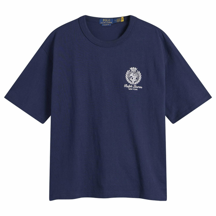 Photo: Polo Ralph Lauren Men's Crest Logo T-Shirt in Newport Navy