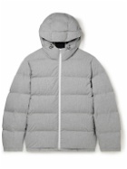 Brunello Cucinelli - Quilted Cotton Hooded Down Jacket - Gray