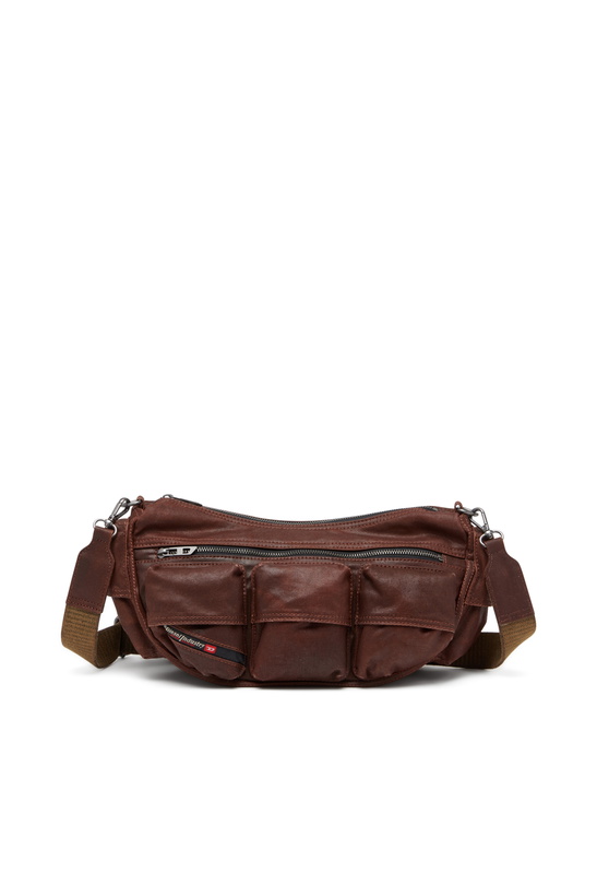 Photo: Diesel Multi-Pockets - Cotton bag with multiple pockets - Shoulder Bags - Unisex - Brown