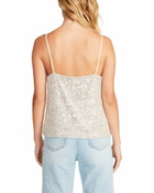 Steve Madden Hide And Sequin Top in Silver
