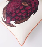 Fornasetti Pesce Balestra printed silk cushion