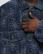 Honor The Gift FLOWER JACQUARD JACKET Blue Mens Denim Jacket