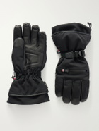 Moncler Grenoble - Leather-Trimmed Quilted Shell Padded Ski Gloves - Black