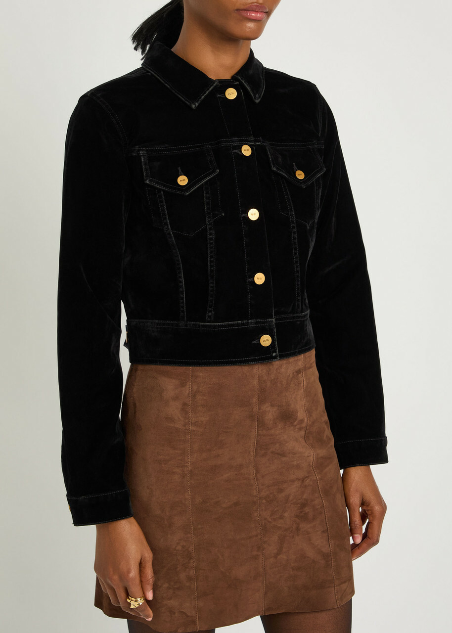 Paige Chantal Velvet Jacket Dark Purple