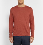 Berluti - Slubbed Linen Long-Sleeved T-Shirt - Men - Brick