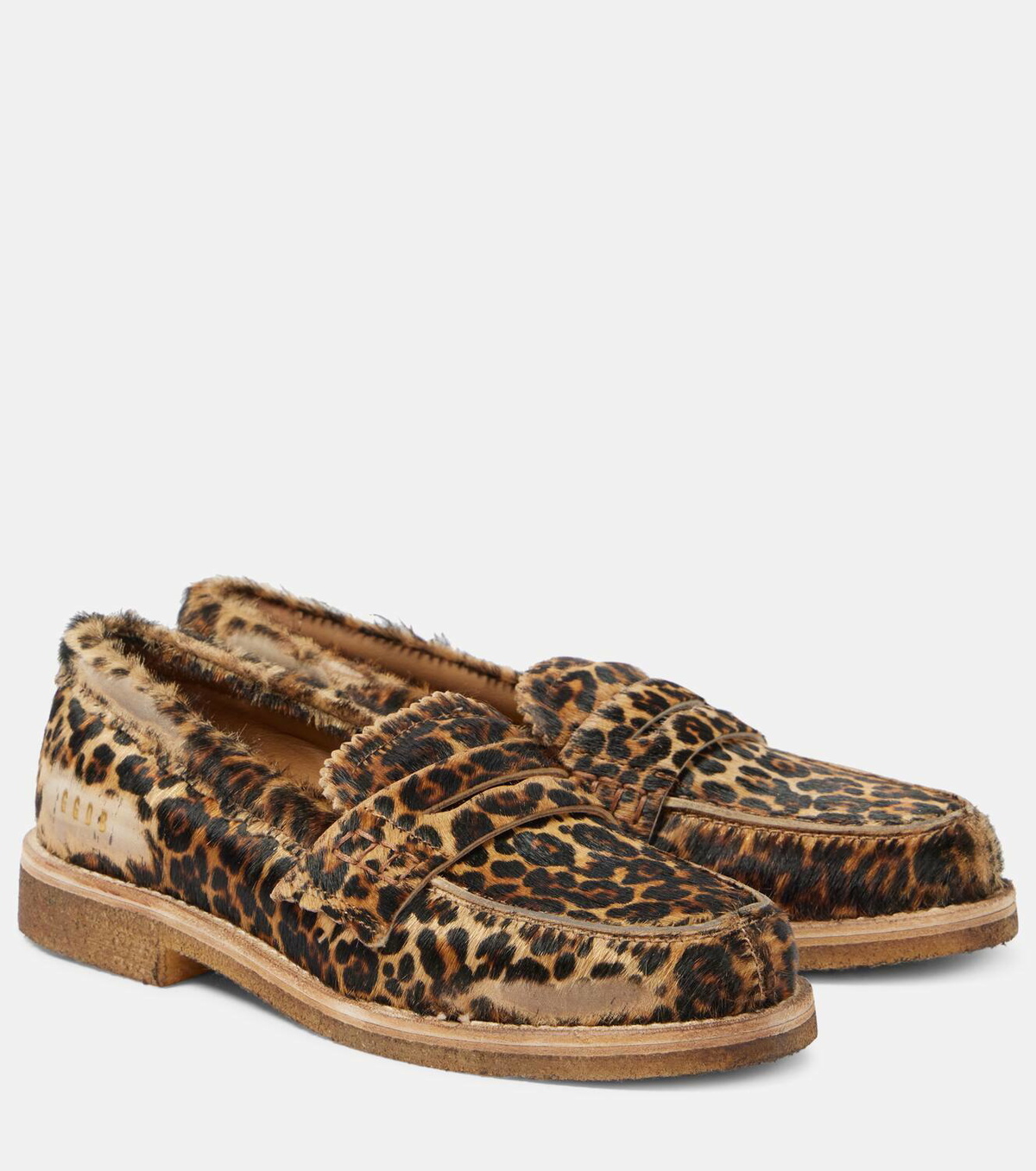 【関税&送料込】Golden Deluxe Brand Printed Calf Hair Golden Goose Jerry calf hair penny loafers Golden Goose