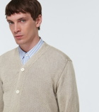 Comme des Garçons Homme Deux Asymmetrical linen cardigan