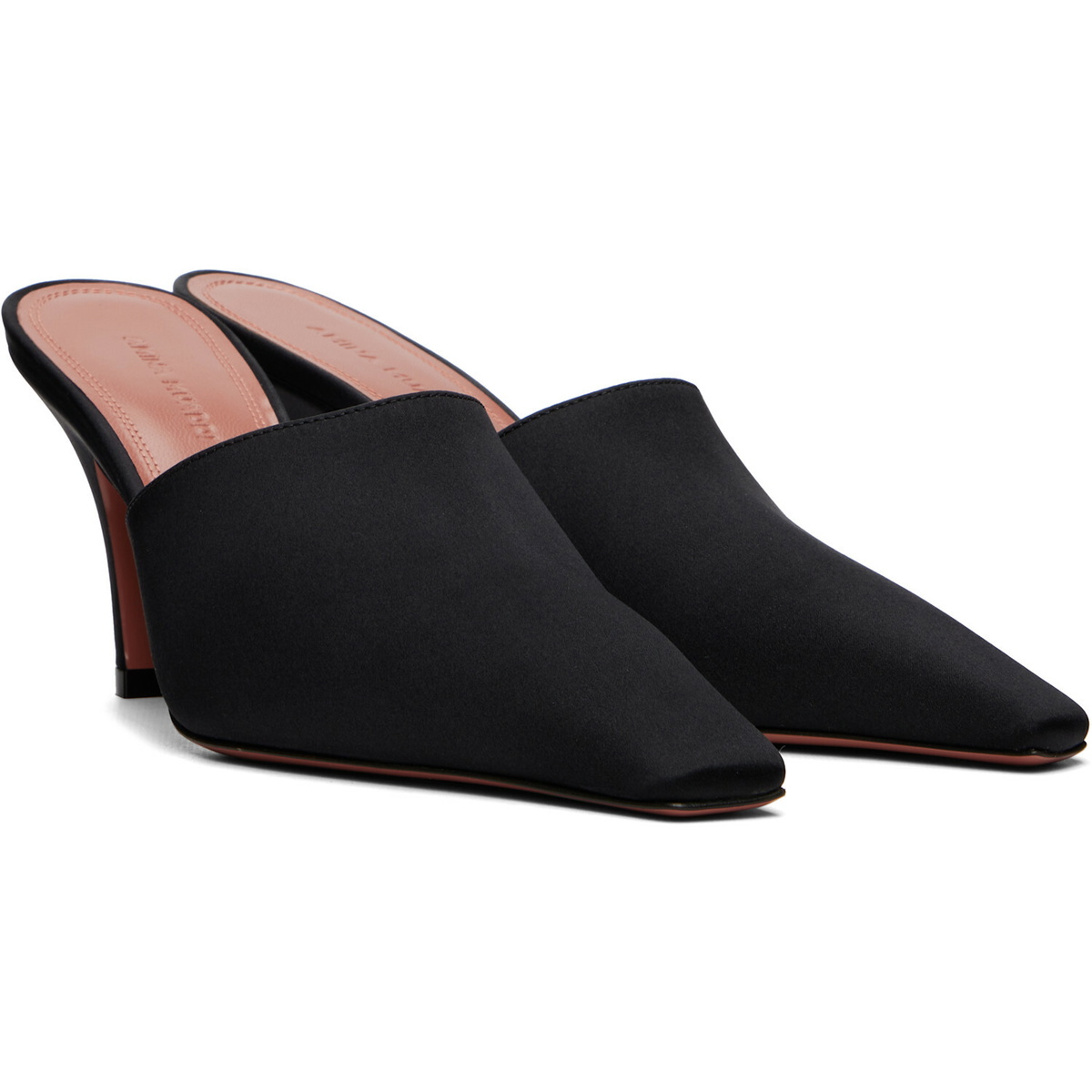 Amina Muaddi Black Jamie Mule Heels
