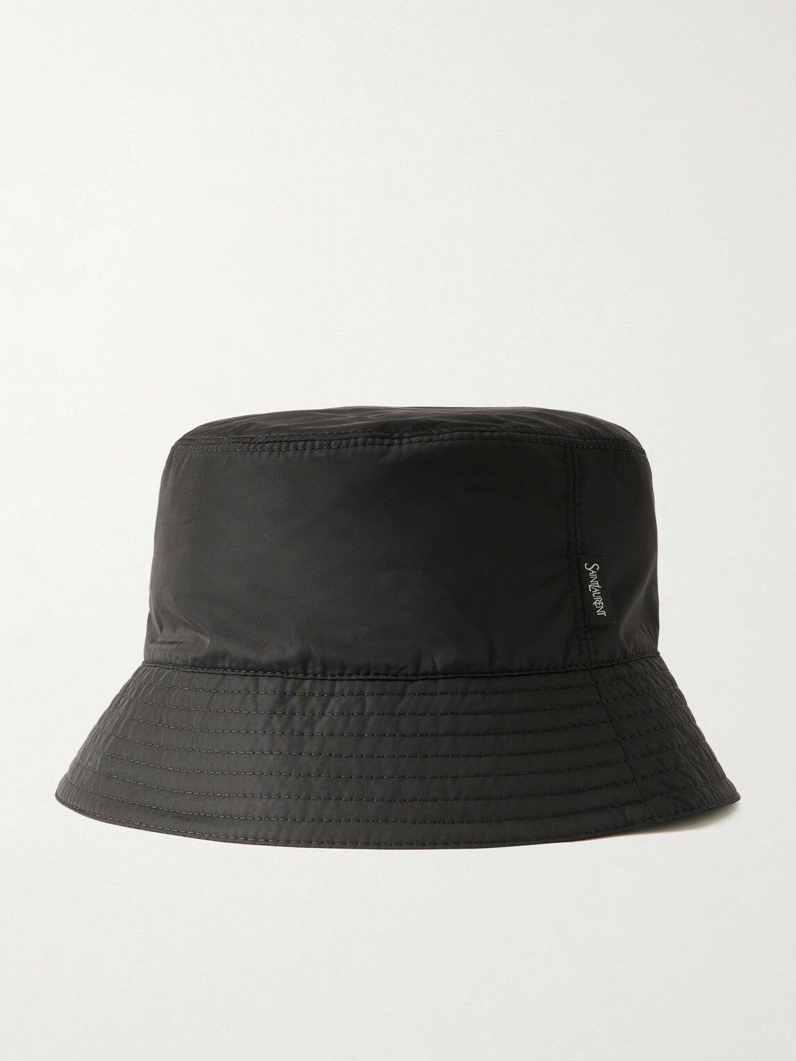 SAINT LAURENT - Recycled Shell Bucket Hat - Black