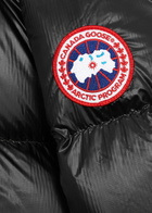 Canada Goose Women's Large Black Cypress Quilted Feather-Light Shell Coat Features a Drawstring Hood