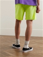 Saturdays NYC - Tyler Straight-Leg Logo-Embroidered Crinkled-Shell Shorts - Green