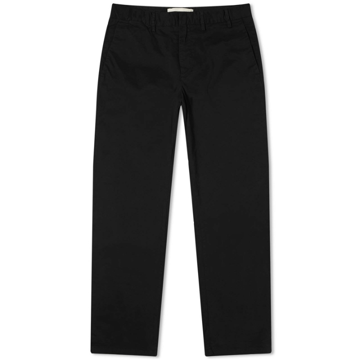 Photo: Norse Projects Men's Aros Regular Italian Brushed Twill Trousers in Black